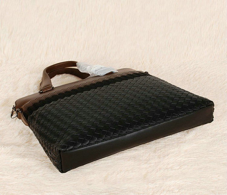 Bottega Veneta intrecciato VN briefcase 1153068-1 black&khaki